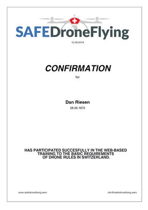 Zertifikat Drohnenpilot für Filmproduktion Bern