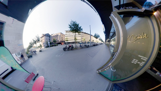 Stereographic Panorama Ansicht in Zürich.