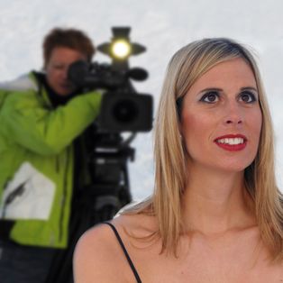 Am Filmset des Imagefilm Drehs in Zermatt