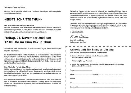 vom Grafiker Bern gestaltete Einladungskarte